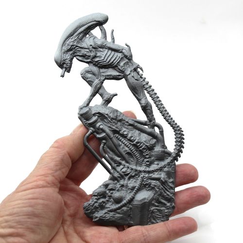 HUNTER ALIEN on rock FRIDGE MAGNET Metallic Steel Finish